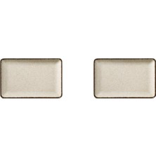 Die Grup Kütahya Porselen Moderna Düz Tabak Tarçın 2 Parça 18X13CM TAN18X13DUS2730P02