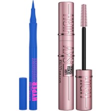 Die Grup Maybelline New York Hyper Precise All Day Eyeliner- 720 Parrot & Lash Sensational Sky High Maskara Makyaj Seti