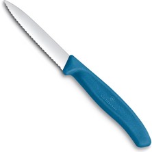Die Grup Victorinox 6.7632.C1 Swiss Classic 8cm Tırtıklı Soyma Bıçağı, Mavi