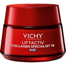 Die Grup Vichy Liftactiv Collagen Specialist Night Yaşlanma Karşıtı Gece Bakım Kremi (50 Ml)