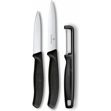 Die Grup Victorinox 6.7113.33 Swiss Classic 3lü Bıçak ve Soyacak Set, Siyah