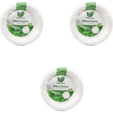 Die Grup Roll-Up Nature Ekolojik Karton Kağıt Parti Tek Kullanımlık Tabak - 18 Cm. - 50 Adetlik 3 Paket