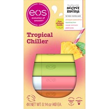 Die Grup Eos Lip Balm Tropical Chiller Dudak Balsamı Çeşit Paketi 4 Adet