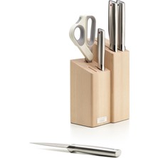Die Grup Joseph Joseph Elevate Fusion 5-Piece Knife, Cleaver And Scissor Set With Beechwood Block