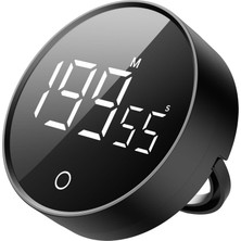 Die Grup Gworke Rt-1 Mıknatıslı Rotary Zamanlayıcı 0-199 Ileri Geri Sayım Kronometre, Ayaklı Stand, LED Ekran, Usb-C Şarjlı, Pomodoro & Mutfak Timer (Siyah)