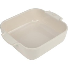 Die Grup Peugeot Appolia Kulplu Kare Fırın Kabı, Seramik, Ekru/beyaz, 6 x 21 x 21 Cm, Kapasite: Yakl. 1 L, 60206