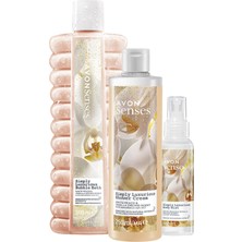 Die Grup Avon Luxurious Beyaz Şeftali ve Vanilya Orkide Kokulu Banyo Paketi