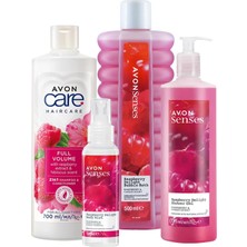 Die Grup Avon Frambuaz ve Frenk Üzümü Kokulu Banyo Paketi ve Şampuan Seti
