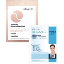 Die Grup Dermal 3 Katmanlı Rose Gold Göz Maskesi ve Hyaluronate Kolajen Özlü Cilt Bakım Maske Seti