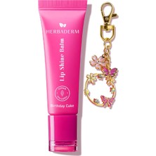 Die Grup Herbaderm Parlatıcı, Dolgunlaştırıcı, Onarıcı Vegan Dudak Balmı, Anahtarlık Hediyeli, Birthday Cake Aromalı 10 ml