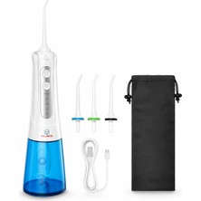 Die Grup Yues YXY-801 Şarjlı Ağız Duşu ve Oral Irrigatör, 300 ml Su Haznesi, 4 Modlu Diş Arası Temizleme Cihazı, Ipx7 Su Geçirmez, 4 Başlık, USB Şarjlı, Taşınabilir