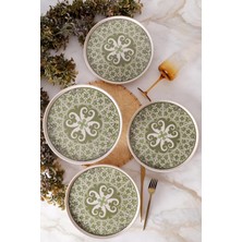 Die Grup Keramika Timeless Green Stackable Servis Tabağı 27 cm 4 Adet 21975