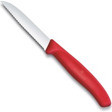 Die Grup Victorinox 6.7431.C1 Swiss Classic 8cm Tırtıklı Soyma Bıçağı, Kırmızı
