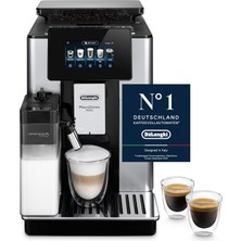 Die Grup De'longhi Primadonna Soul Perfetto Ecam 612.55.SB Tam Otomatik Kahve Makinesi, Lattecrema Süt Sistemi ve Bean Adapt Teknolojisi, 18 Tarif (Türkçe Olmayabilir), Renkli Ekran Uygulaması Kontrolü,