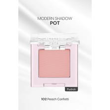 Die Grup Mıssha Mat Pudra Dokulu Tekli Göz Farı Modern Shadow Pot (102 Peach Confetti) 102 Peach Confetti