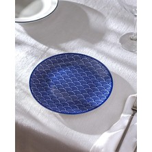 Die Grup Reve Blue Saphir Pasta Tabağı - 19 cm - Mavi/beyaz