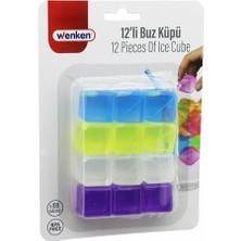 Die Grup Wenken Renkli Plastik Buz Küpleri, Su Dolu, 12 Parça, 2.5 Cm³, Bpa Içermez