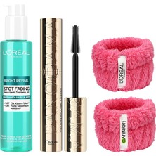 Die Grup L’oréal Paris Bright Reveal Cilt Kusuru Izi Karşıtı Serum Içerikli Temizleme Jeli 150ML & Panorama Hacim Veren Maskara Siyah + Hediye Havlu Bileklik 2'li Set