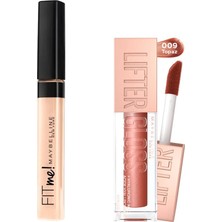 Die Grup Maybelline New York Lifter Gloss Nemlendirici Dudak Parlatıcısı- 009 Topaz + Fit Me Kapatıcı - 15 Fair