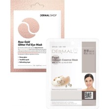 Die Grup Dermal 3 Katmanlı Rose Gold Göz Maskesi ve Aydınlatıcı, Nemlendirici Inci Özlü Kolajen Maske Seti