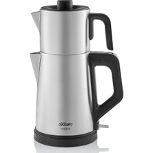 Die Grup Arzum AR3129 Deminde Çay Makinesi 1800W, 1 L Demlik Kapasitesi, Inox
