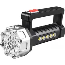 Die Grup Ultratekno RC3030 Şarjlı LED El Feneri 17 Xpg + Cob, 200 Metre Menzil, USB Şarjlı, 5 Modlu, Pil Göstergeli, Suya Dayanıklı Profesyonel El Feneri