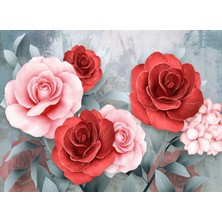 Die Grup Nova Puzzle 1000 Parça Puzzle - Pembe ve Kırmızı Güller