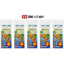 Die Grup Valkyrie Fosforlu Silikon Karides Yem 5’li Iğne x 5 Paket Hazır Iğneli Gece Parlayan Lrf Olta Yemi