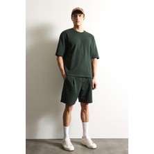 Die Grup Defacto Beli Lastikli Bağcıklı Baggy Fit Şort