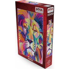 Die Grup Nova Puzzle 1000 Parça Renkli Aslan Portresi