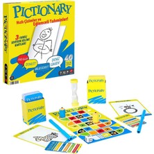 Die Grup Mattel Games Pictionary Kutu Oyunu Çocuklar, Yetişkinler, Aileler ve Oyun Geceleri Için 2 Takımla Oynanan, Türkçe Kelime Kartları, Silinebilir Kalemler, Tahtalar ve Kum Saati, JKR18