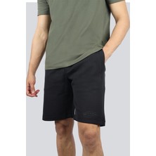 Die Grup Erkek Regular Fit Pamuklu Beli Lastikli Siyah Şort 25411851-011