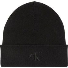 Die Grup Calvin Klein Ck Ince Kaburga Beanie LV04D8020G Erkek Şapkaları Siyah Os