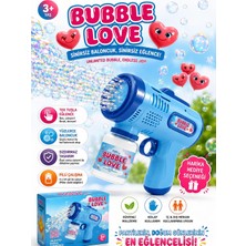 Die Grup Maytoys Otomatik Baloncuk Makinesi Pilli Köpük Tabancası Sızdırmaz Tasarım Bubble Gun Mavi