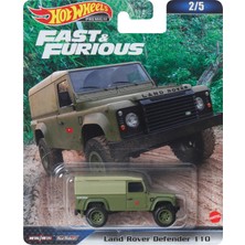 Die Grup Mattel Hot Wheels Fast And Furious Auto Land Rover Defender 110 Model Cast Ölçek 1:64 - Uzunluk 7 Cm, Yeşil, HKD26