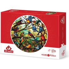 Die Grup Art Puzzle Vitray Orman Korosu 570 Parça Round Puzzle