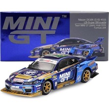 Die Grup Sunrich Mını Gt 1/64 Nissan Sylvia (S15) Lb-Super Silhouette #555 2025 Formula Drift Japan Team Mını Gt Liberty Walk (Sağ) Bitmiş Ürün MGT01157-R