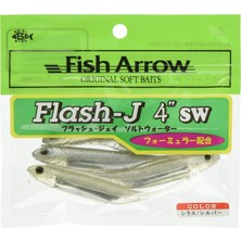 Die Grup Fish Arrow Flash-J Sw 3" (5 Adet/paket) #100 Shirasu/silver Olta