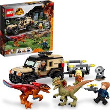 Die Grup Lego® Jurassic World Pyroraptor ve Dilophosaurus Nakliyesi 76951-7 Yaş ve Üzeri Yaratıcı Çocuklar Için Oyuncak Yapım Seti (254 Parça)