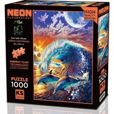 Die Grup Ks Games 1000 Parça Dalgalarla Surf Karanlıkta Parlayan Puzzşe - 20765 - Adrian Chesterman