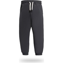 Die Grup Seftex Erkek/kız Çocuk Cepli Jogger Eşofman Altı Paçası Lastikli Füme 3-4 Yaş