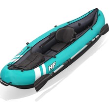 Die Grup Bestway Hydroforce Ventura Kayak Seti, Şişirilebilir Bot Seti, El Pompası, Kürek ve Saklama Çantalı
