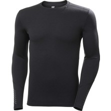 Die Grup Helly Hansen Erkek Lifa Merino Midweight Crew Tişört Siyah,l