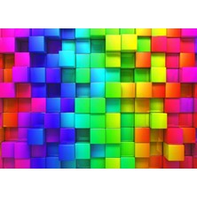 Die Grup Nova Puzzle 1000 Parça 3D Gökkuşağı Renkli Kutular