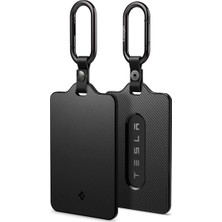 Die Grup Spigen Tesla Anahtar Kartı ile Uyumlu Cüzdan Kartlık + Karabiner Anahtarlık (2 Adet) TO243 Siyah - ACP07175 (Spigen Tr Garantili)