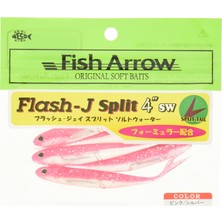 Die Grup Fish Arrow Flash-J Split Sw 4" (5 Adet/paket) #101 Pink/silver Olta