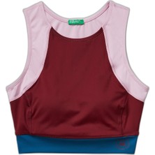 Die Grup Benetton Kadın Bordo Çok Renkli Crop Atlet