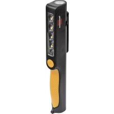 Die Grup Brennenstuhl LED Lamba/kullanışlı LED Pil Clipleuchte (Çalışma Lambası Akkubetrieben, Dahil Dönebilen Clip Mıknatıslı) Renk: Siyah/sarı, 1 Adet, 1175890