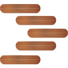 Die Grup Aytuğ 5 Adet Rose Çekmece Kulp 160 mm Geniş T Çizgili Oval Modern Dolap Kapak Kulpu