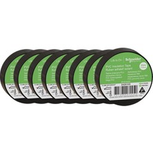 Die Grup Schneider 2420103 8 Adet 19 mm x 20 Metre Siyah Izole Elektrik Bandı